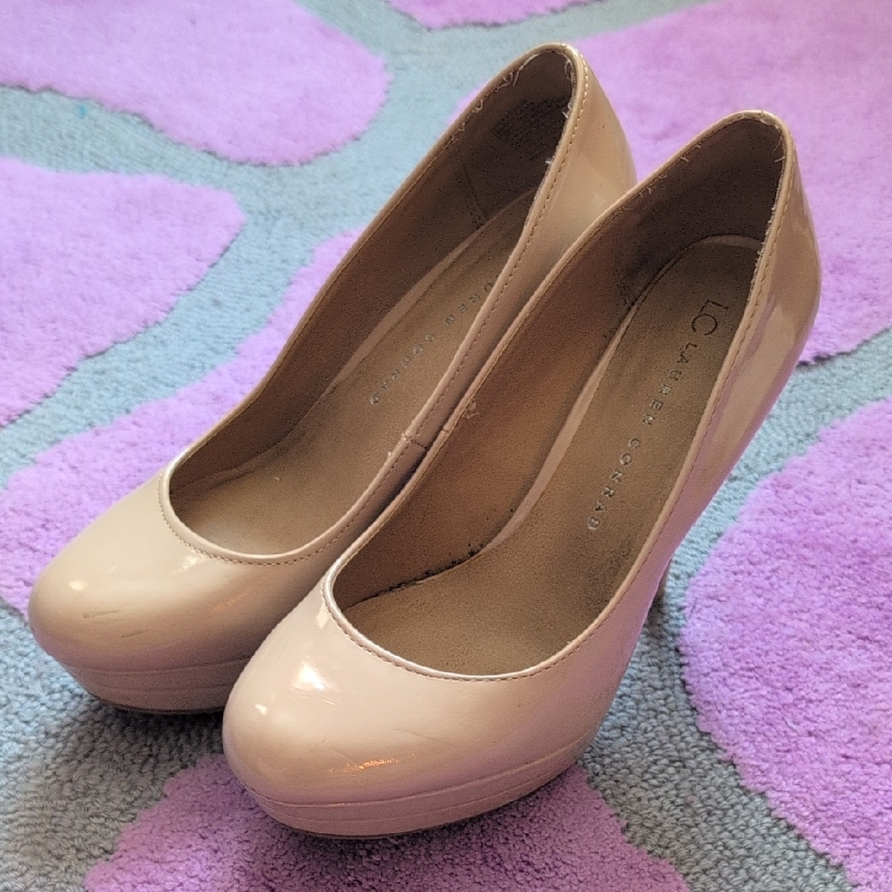 Lauren Conrad Women's Nude Pumps Heels Johanna Size 8.5 M 5" heel